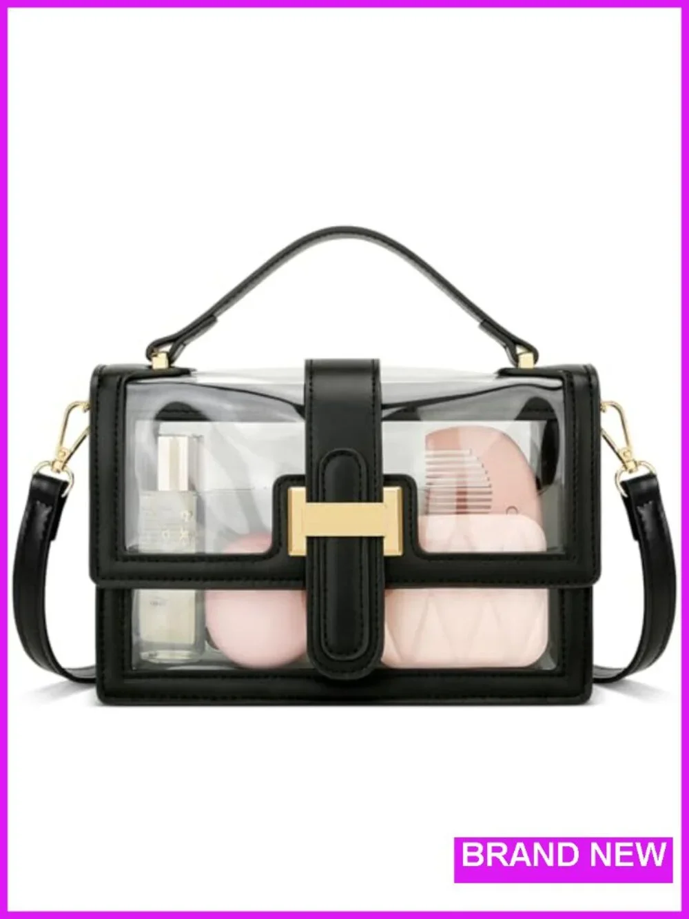 Clear Stadium Approved Crossbody Bag Purse Adjustable Strap Top Handle PVC